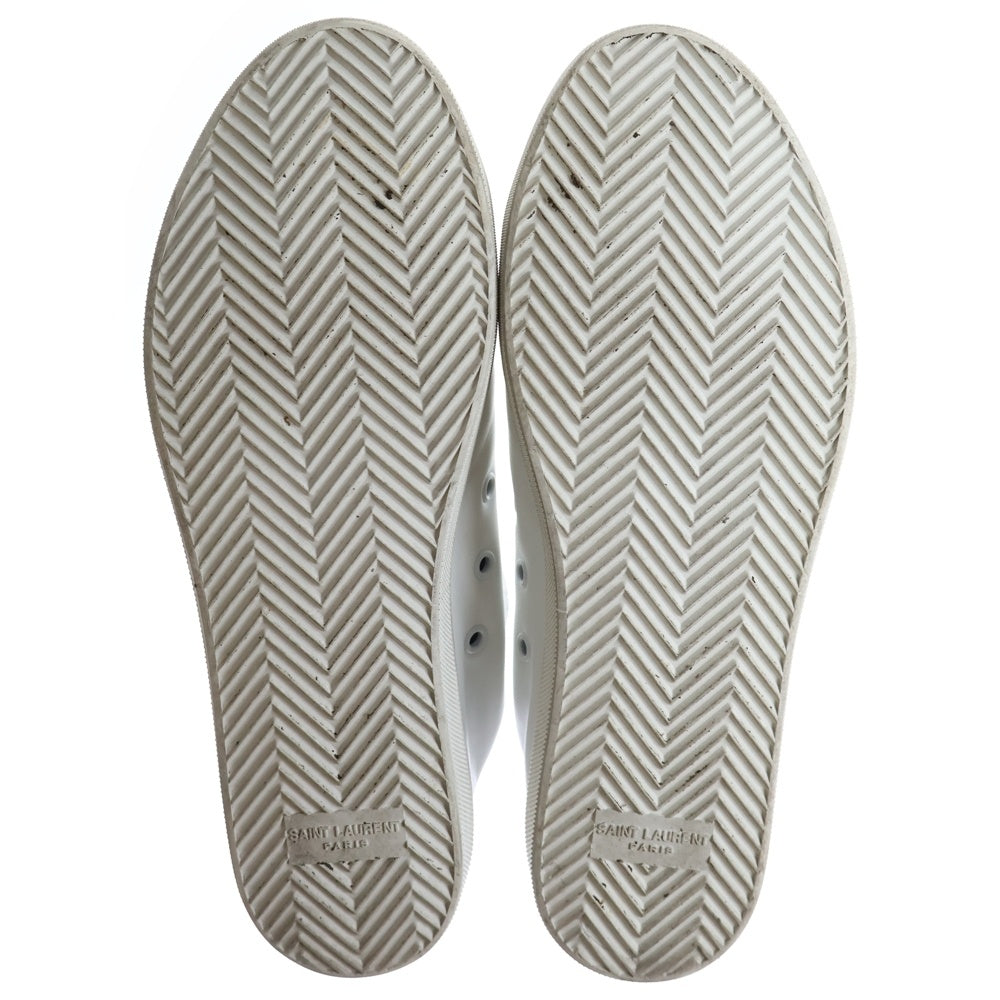 SAINT LAURENT PARIS(サンローランパリ) ロゴパッチ ヴィンテージ加工 ハイカットスニーカー ホワイト RF513831