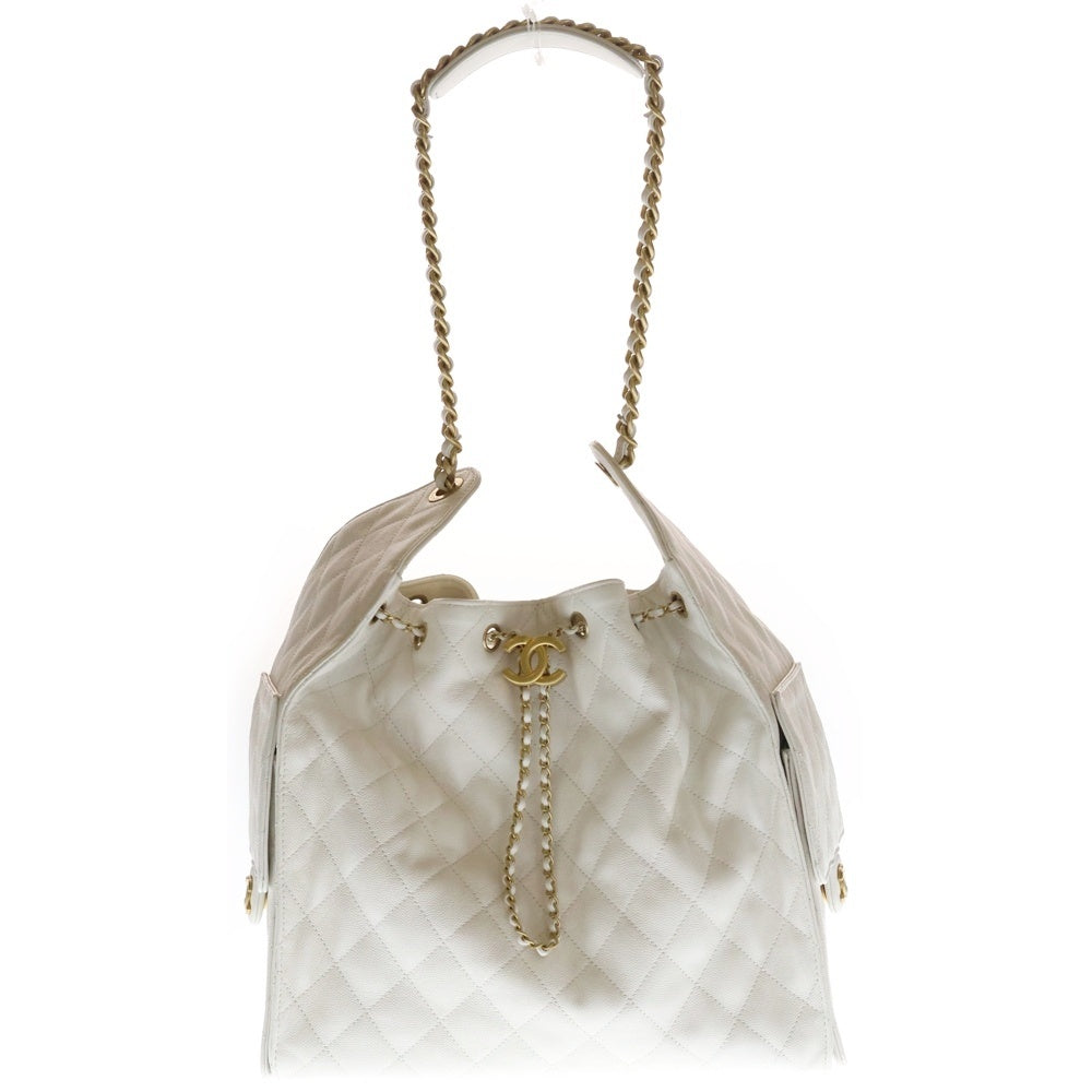 CHANEL(シャネル) 25 2WAY ハンドバッグ ショルダーバッグ ホワイト レディース