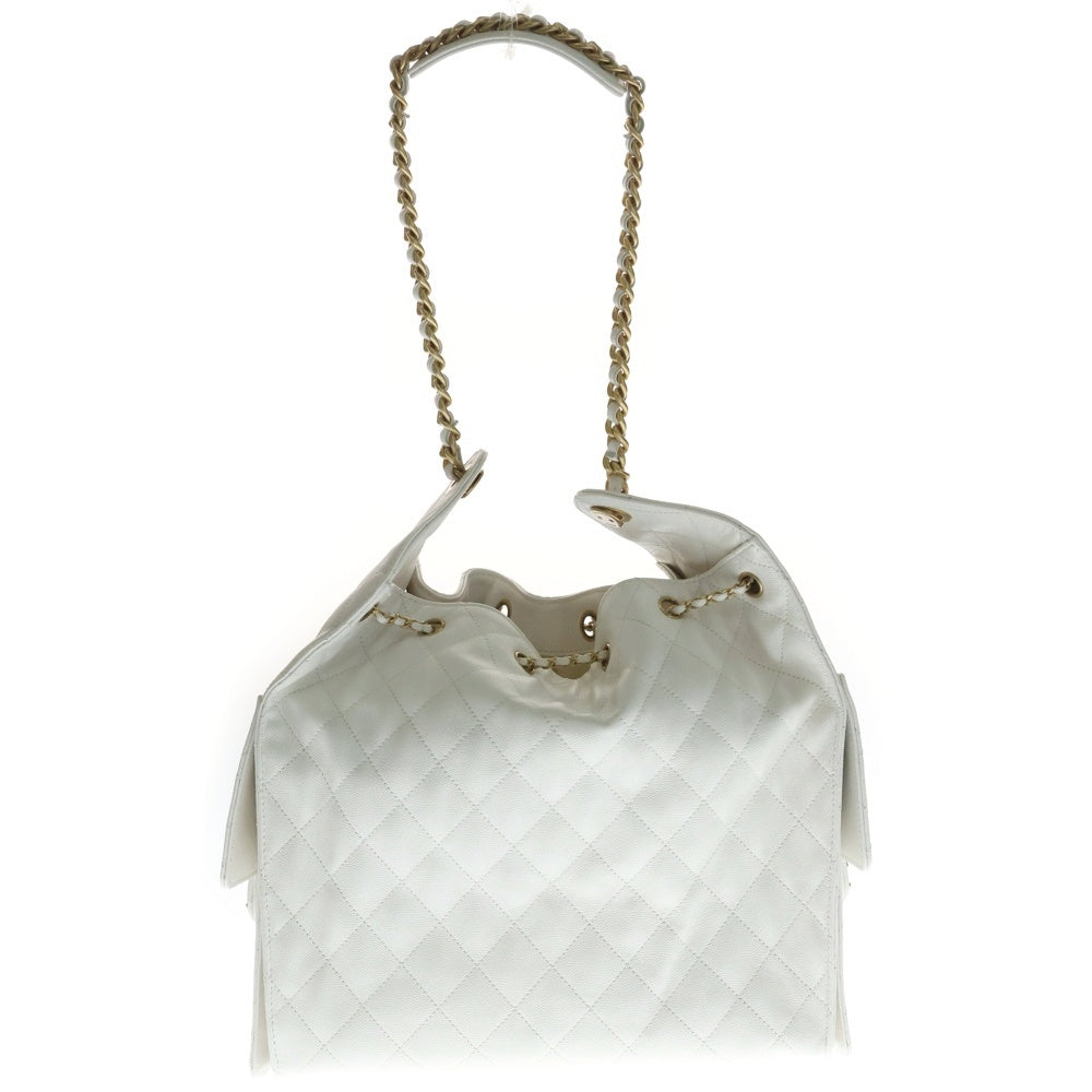 CHANEL(シャネル) 25 2WAY ハンドバッグ ショルダーバッグ ホワイト レディース