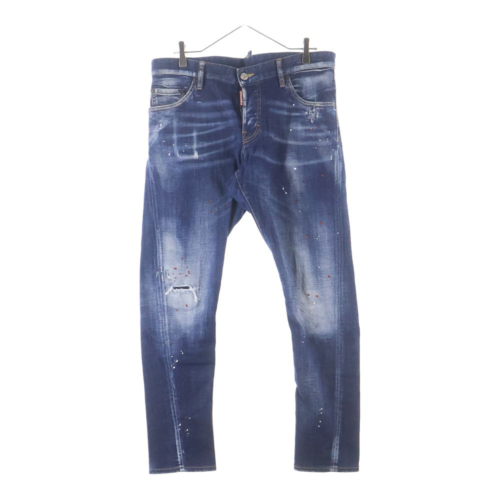 DSQUARED2(ディースクエアード) 20AW ダメージスキニーパンツ デニムパンツ S71LB0855 S30342 インディゴ