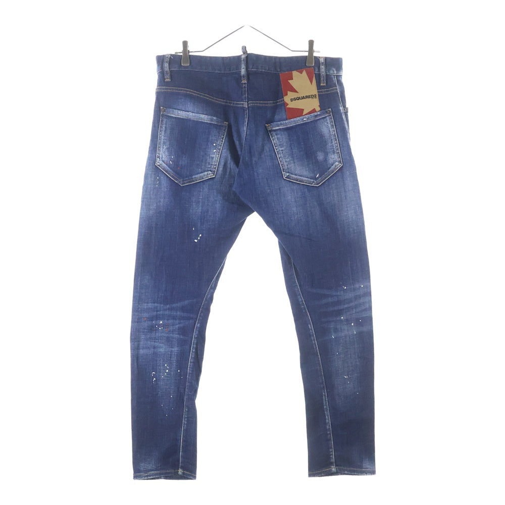 DSQUARED2(ディースクエアード) 20AW ダメージスキニーパンツ デニムパンツ S71LB0855 S30342 インディゴ