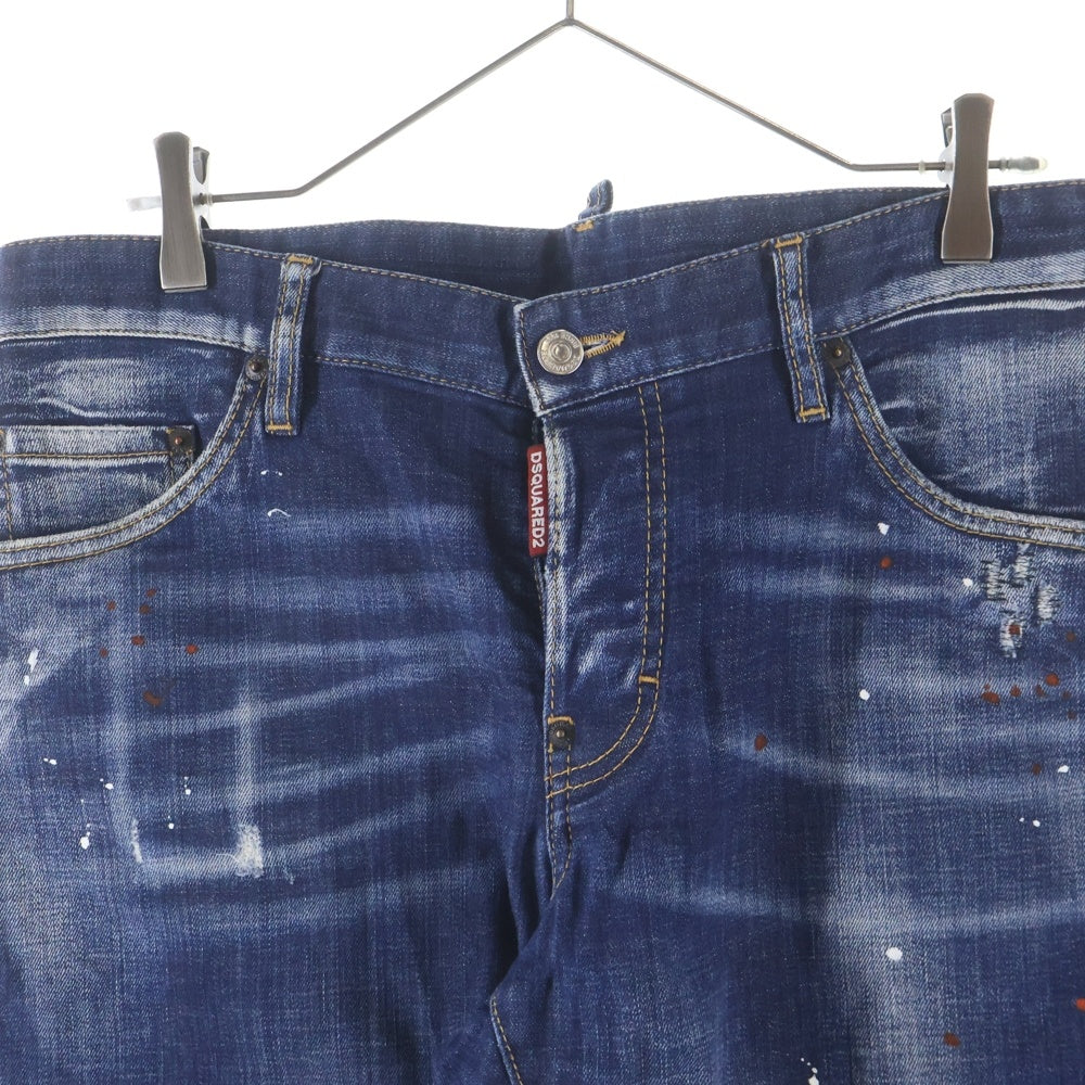 DSQUARED2(ディースクエアード) 20AW ダメージスキニーパンツ デニムパンツ S71LB0855 S30342 インディゴ