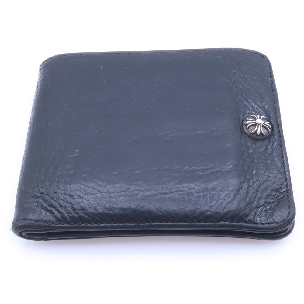 CHROME HEARTS(クロムハーツ) 1SNAP 1スナップ クロス ボールボタン レザーウォレット 財布 ブラック BCA361