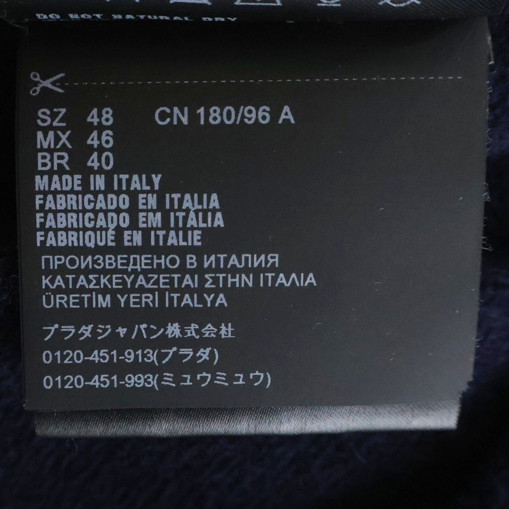 PRADA(プラダ) 24SS Shetland wool crew-neck sweater クルーネックニットセーター ネイビー UMB741 S000 14D7
