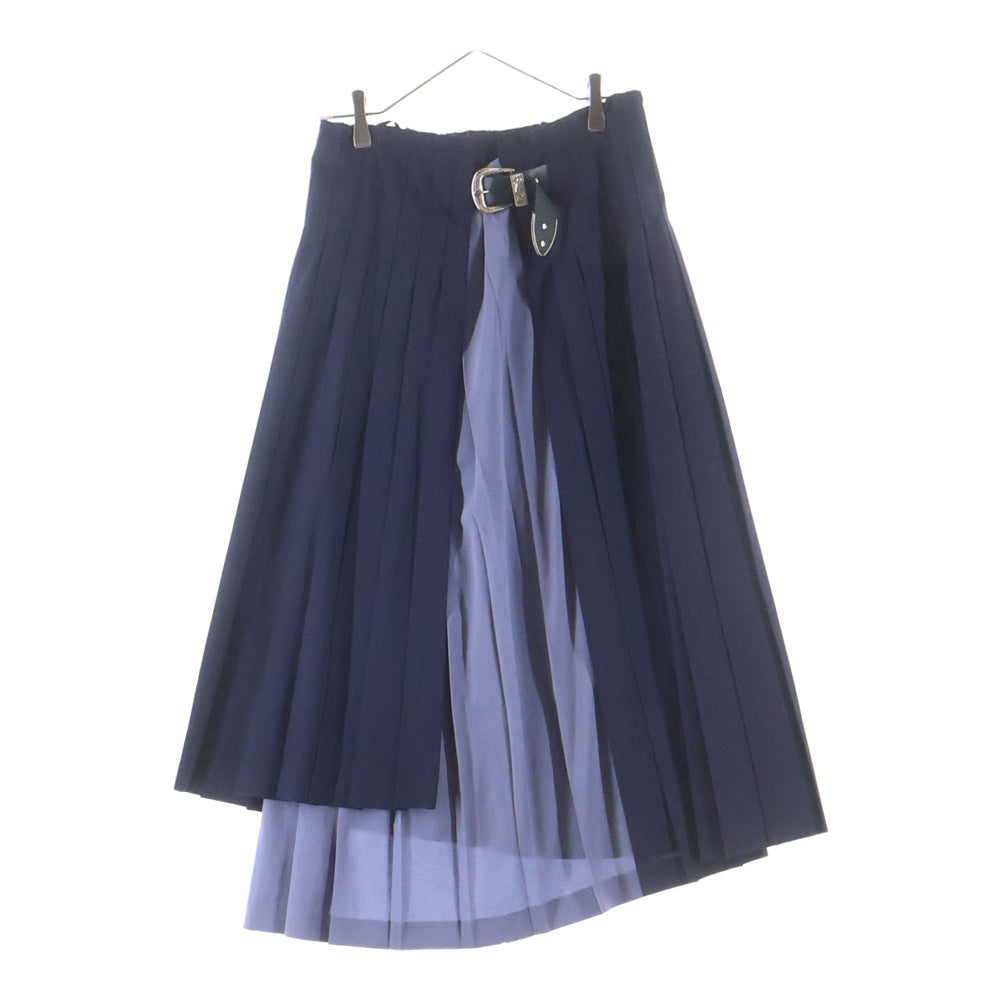 TOGA(トーガ) 18AW Wool Pleated Skirt ウールプレーンスカート ネイビー TP82-FG226 レディース