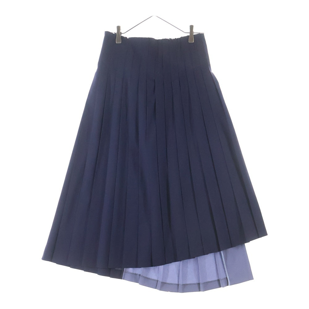 TOGA(トーガ) 18AW Wool Pleated Skirt ウールプレーンスカート ネイビー TP82-FG226 レディース