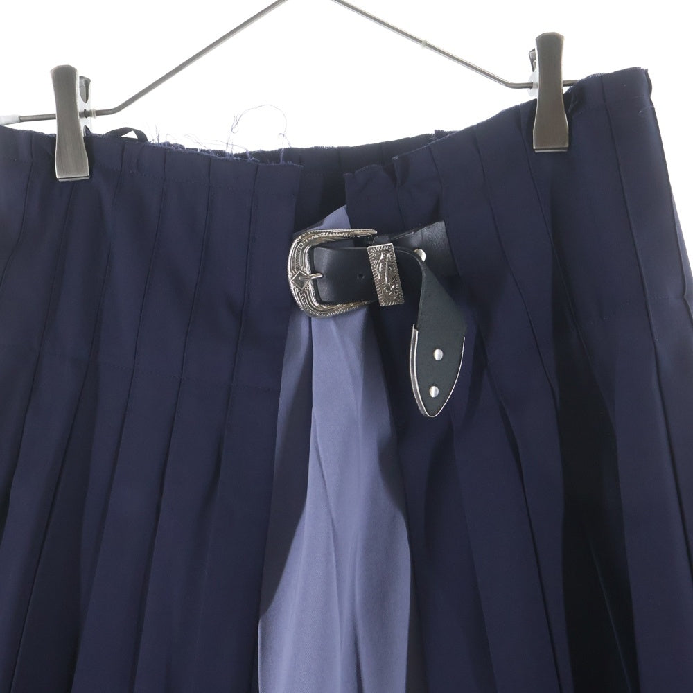 TOGA(トーガ) 18AW Wool Pleated Skirt ウールプレーンスカート ネイビー TP82-FG226 レディース