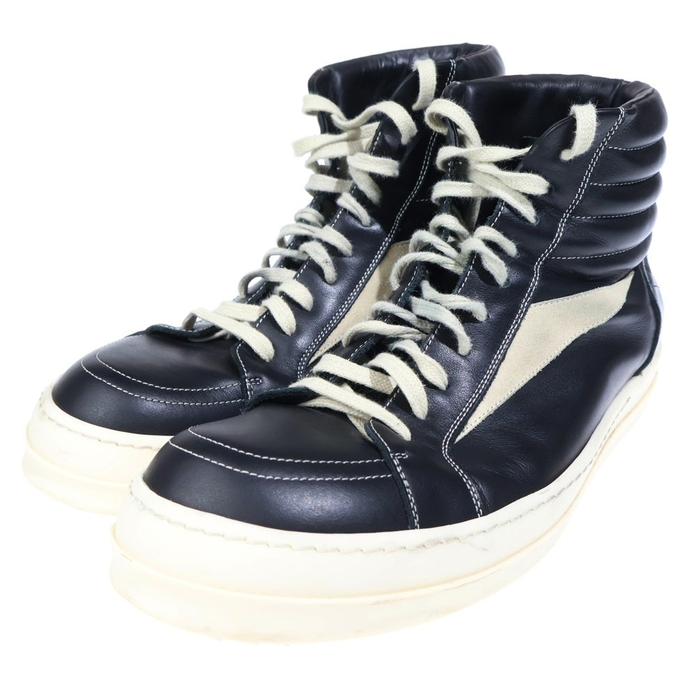 Rick Owens(リックオウエンス) HIGH VINTAGE SNEAKS レザーハイカットスニーカー ブラック RU02D6896