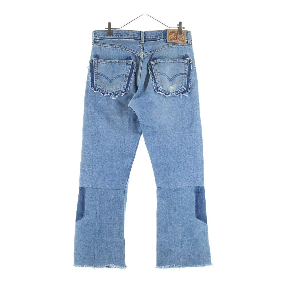 READY MADE(レディメイド) 24SS 再構築フレアデニムパンツ ブルー RE-CO-BL-00-00-243