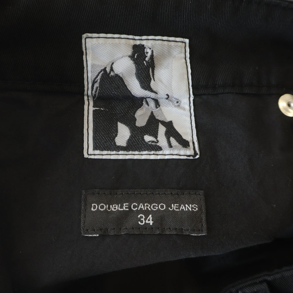 DRKSHDW(ダークシャドウ) DOUBLE CARGO JEANS ダブルカーゴジーンズ カーゴパンツ ブラック DU02E7361-TW