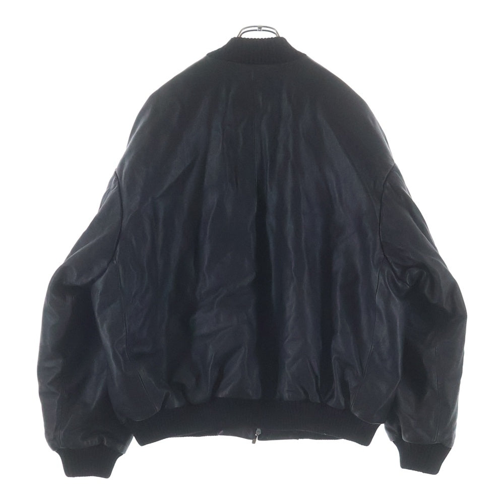 miumiu(ミュウミュウ) ロゴパッチ ナッパレザーボンバージャケット
