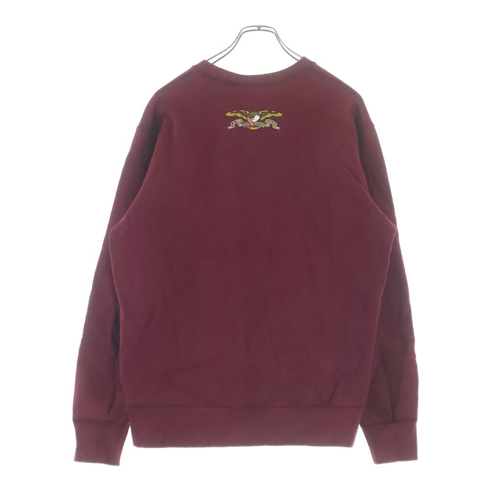 SUPREME(シュプリーム) 16SS × ANTIHERO Pope Crewneck アンタイヒーロー フロントフォトプリント スウェットトレーナー レッド