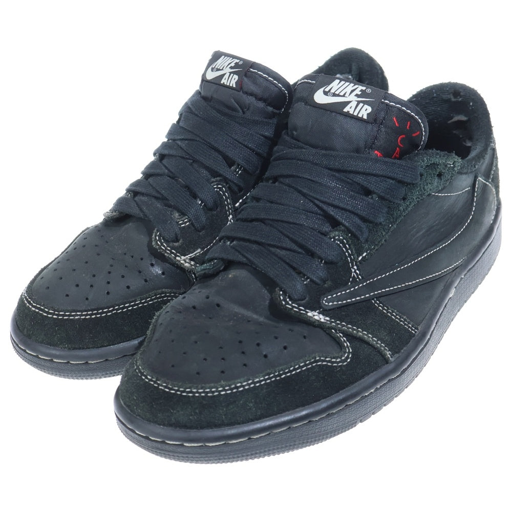 NIKE(ナイキ) ×TRAVIS SCOTT AIR JORDAN 1 LOW OG SP BLACK PHANTOM DM7866-001 エアジョーダン1 ブラックファントム ローカットスニーカー ブラック US8/26.0cm