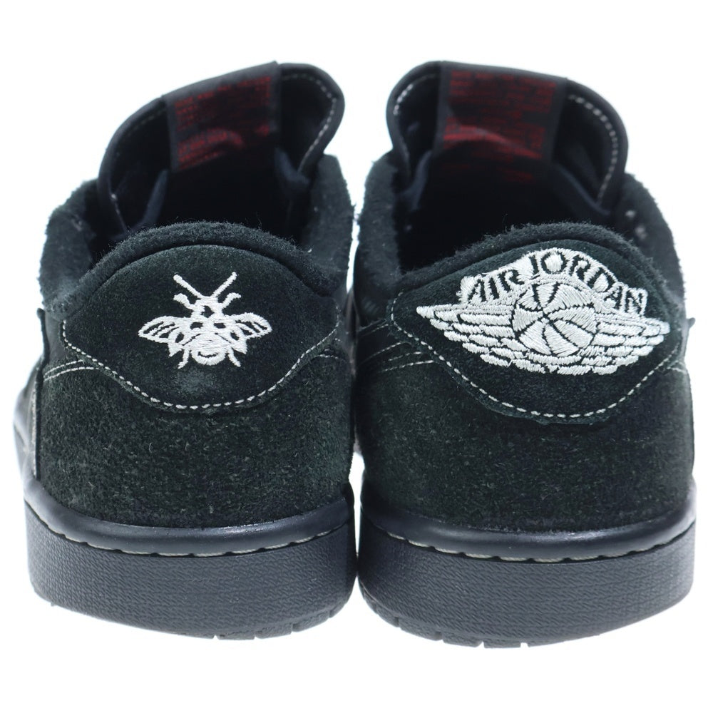 NIKE(ナイキ) ×TRAVIS SCOTT AIR JORDAN 1 LOW OG SP BLACK PHANTOM DM7866-001 エアジョーダン1 ブラックファントム ローカットスニーカー ブラック US8/26.0cm