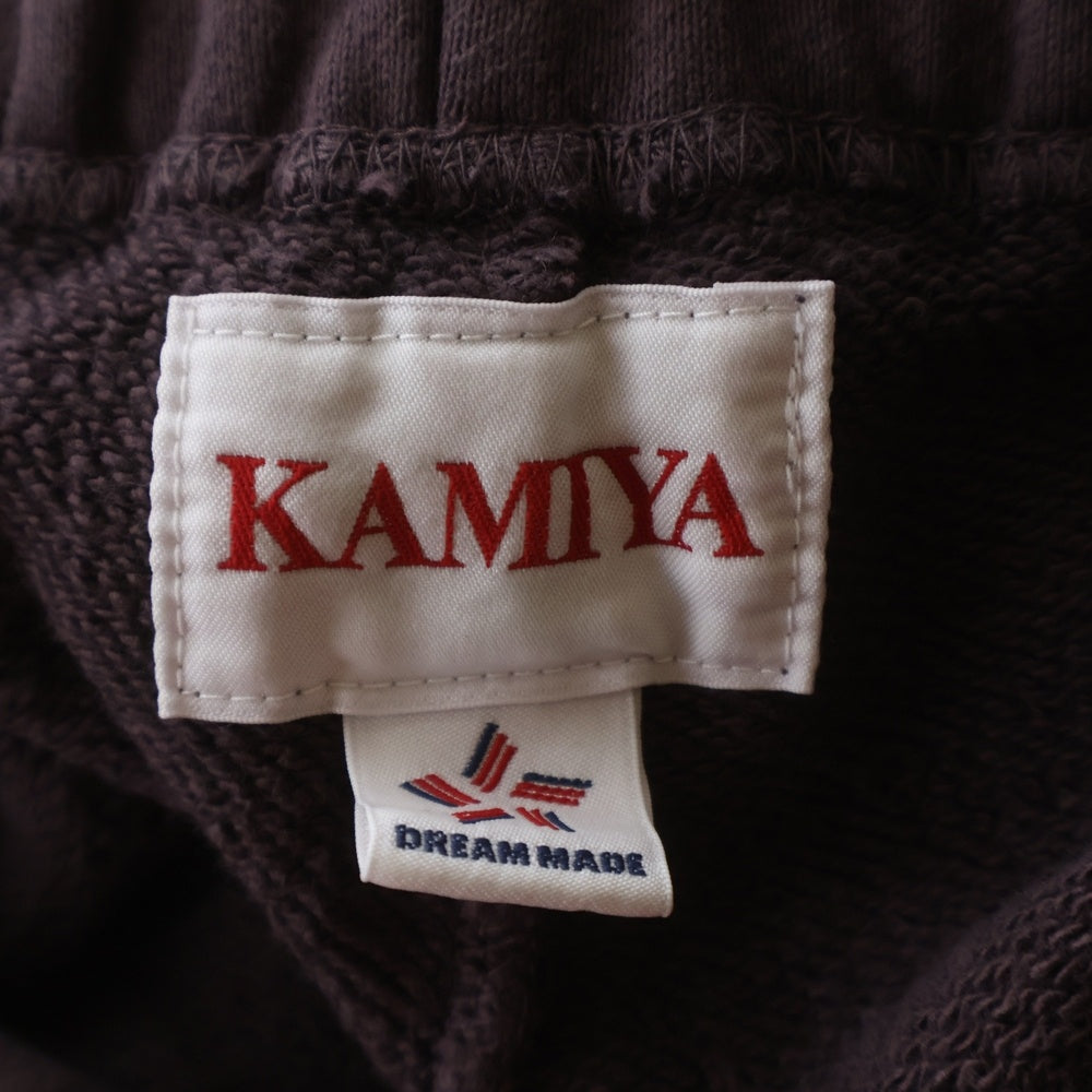 KAMIYA(カミヤ) 25AW SKULL FLAME Distressed Sweat Pants スカルフレームプリント スウェットパンツ ブラウン G15PT076