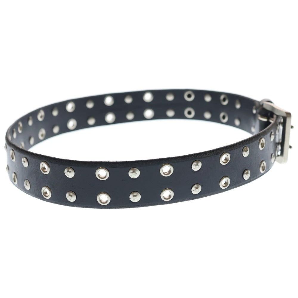 OUR LEGACY(アワーレガシー) Flecking Black Leather Belt スタッズ レザーベルト ブラック