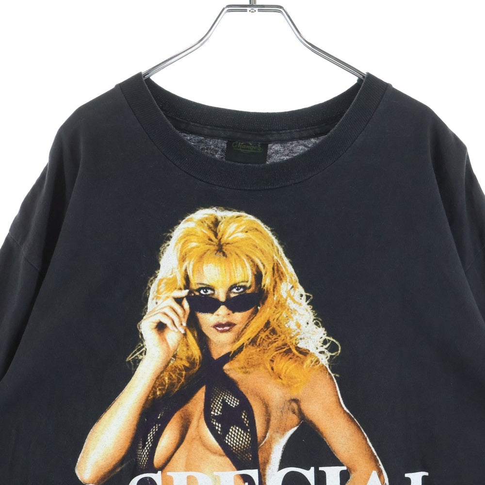 VINTAGE(ヴィンテージ) 90s Sable Bomb WWF 38 SPECIAL Sable - BOMB Me PLEAZE! 1998 プロレス セイブル38 プリント半袖Tシャツカットソー ブラック