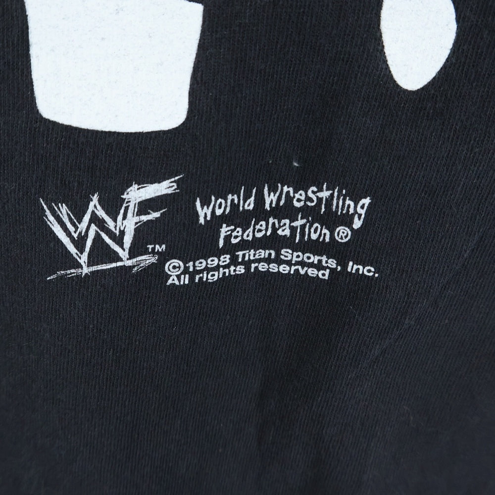 VINTAGE(ヴィンテージ) 90s Sable Bomb WWF 38 SPECIAL Sable - BOMB Me PLEAZE! 1998 プロレス セイブル38 プリント半袖Tシャツカットソー ブラック