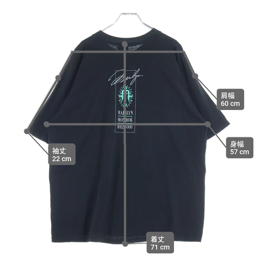 VINTAGE(ヴィンテージ) 90s MARILYN MONROE マリリンモンロー プリント半袖Tシャツカットソー ブラック