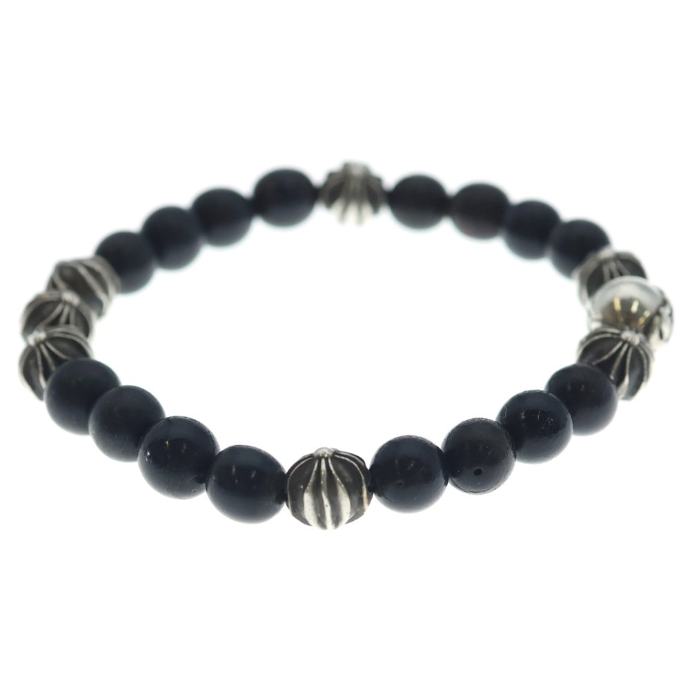 CHROME HEARTS(クロムハーツ) 8mm BEAD 8mm ビーズオニキスビーズブレスレット ブラック/シルバー