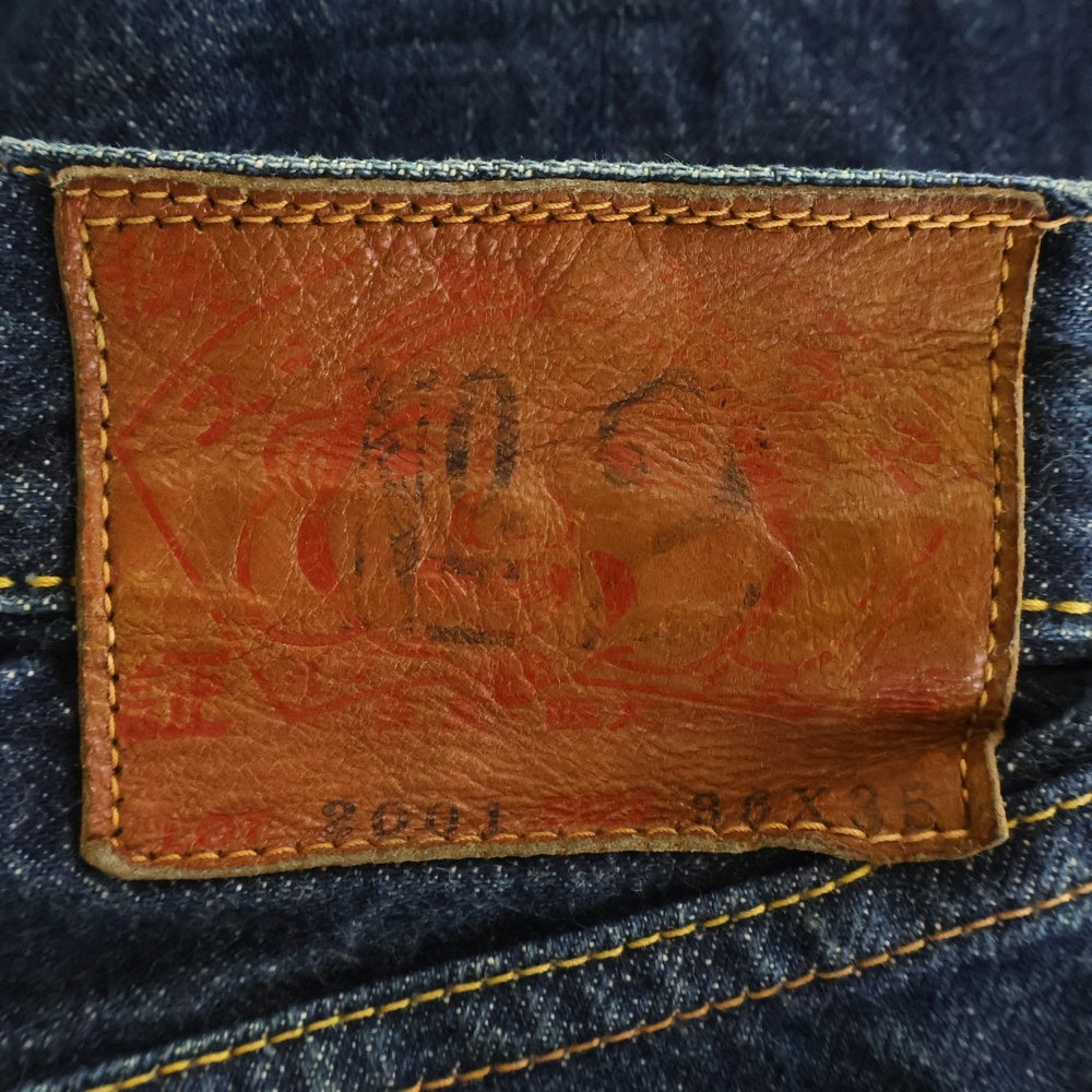 EVISU(エビス) 2001 NO.2 バックロゴプリント デニムパンツ インディゴ