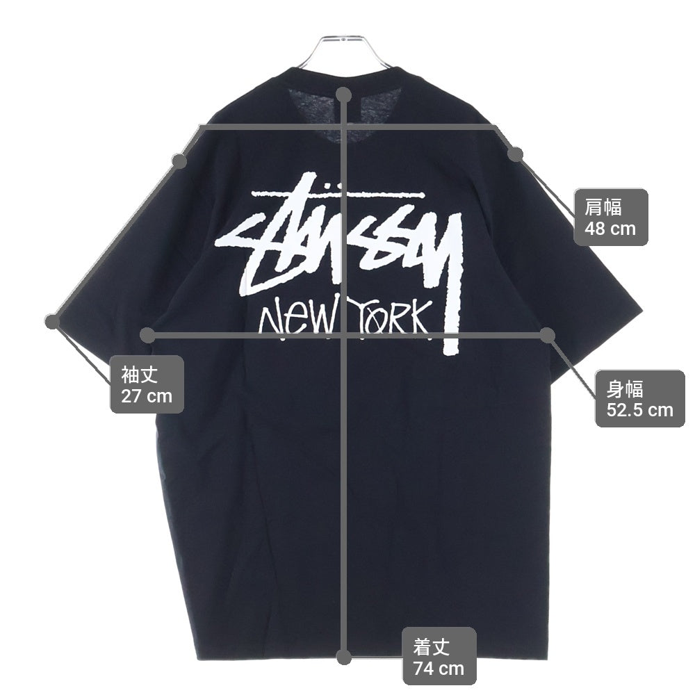STUSSY(ステューシー) 24SS New York Tee ロゴプリント半袖Tシャツカットソー ホワイト 3903976