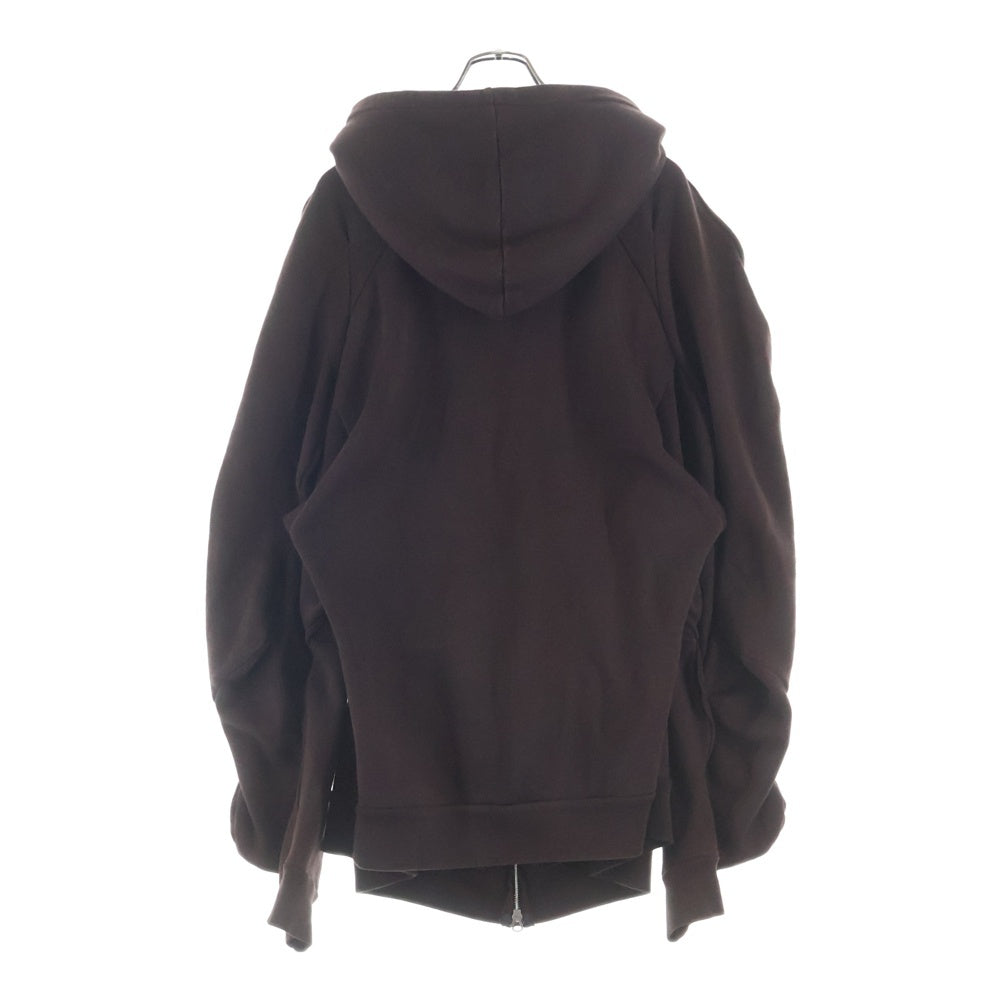 KEISUKEYOSHIDA(ケイスケヨシダ) 21AW フロントプリント ジップアップフーディー ブラウン KY21AW018A