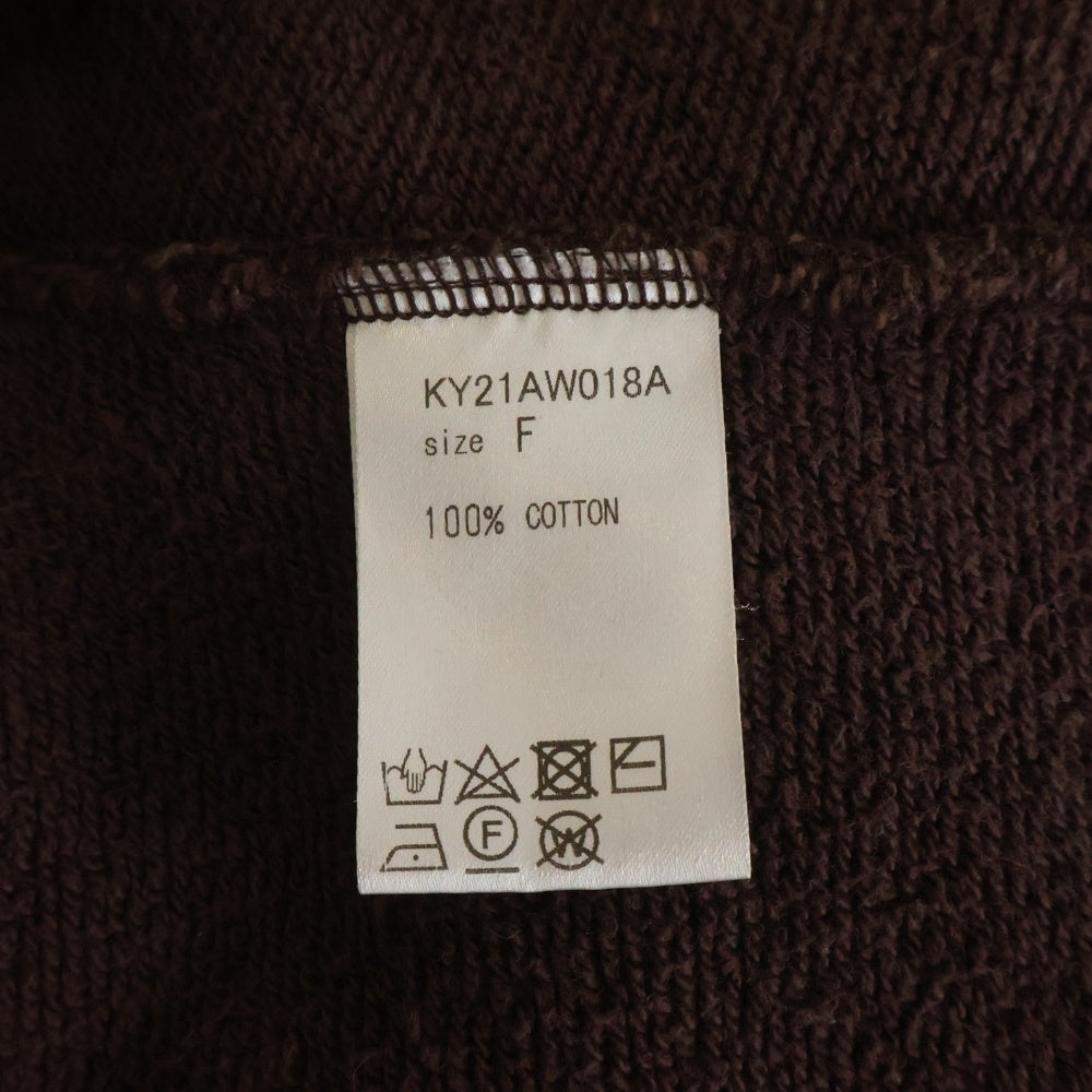 KEISUKEYOSHIDA(ケイスケヨシダ) 21AW フロントプリント ジップアップフーディー ブラウン KY21AW018A