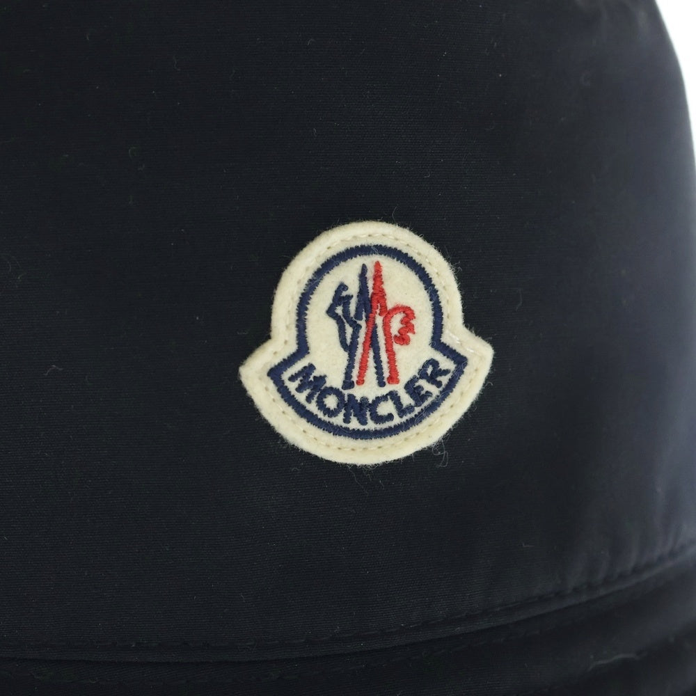 モンクレール ロゴ ブラック バケットハット S～Mサイズ MONCLER(モンクレール) ロゴパッチ バケットハット ブラック