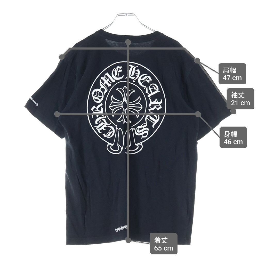 CHROME HEARTS(クロムハーツ) Horseshoe Tee ホースシューロゴ クルーネック半袖Tシャツカットソー ブラック