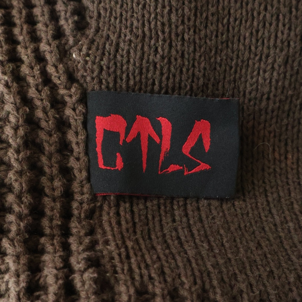 cvtvlist(カタリスト) 22AW CRASH KNIT アンダークロス クラッシュ ニット セーター ブラウン 2201100301