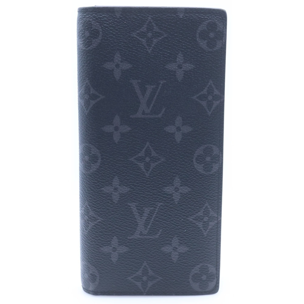 LOUIS VUITTON(ルイヴィトン) ポルトフォイユ・ブラザ モノグラム・エクリプス ロングウォレット 二つ折り長財布 ブラック レザー M61697