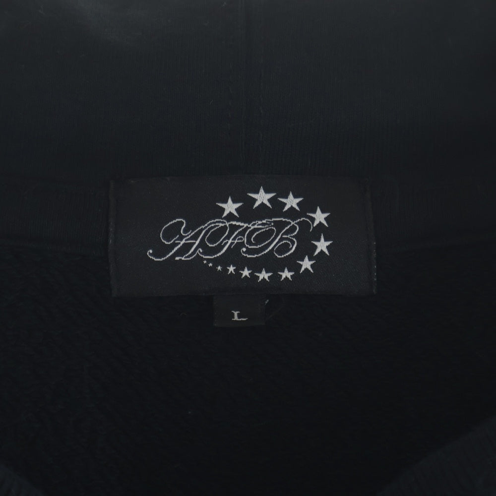 AFB(エーエフビー) STAR ZIP HOODIE ジップアップパーカー ブラック