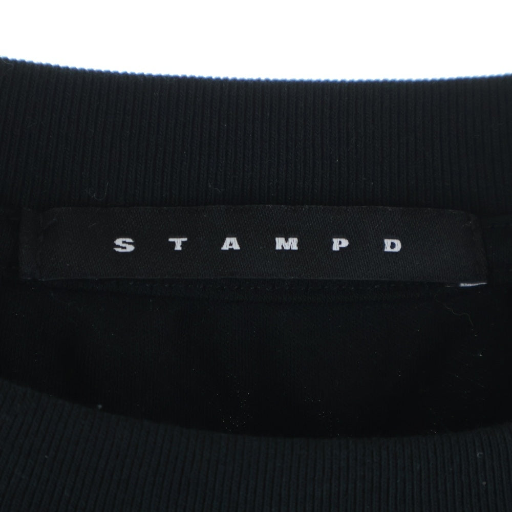 STAMPD(スタンプド) RELAXED TEE コットン クルーネック半袖Tシャツカットソー ブラック M3886TE