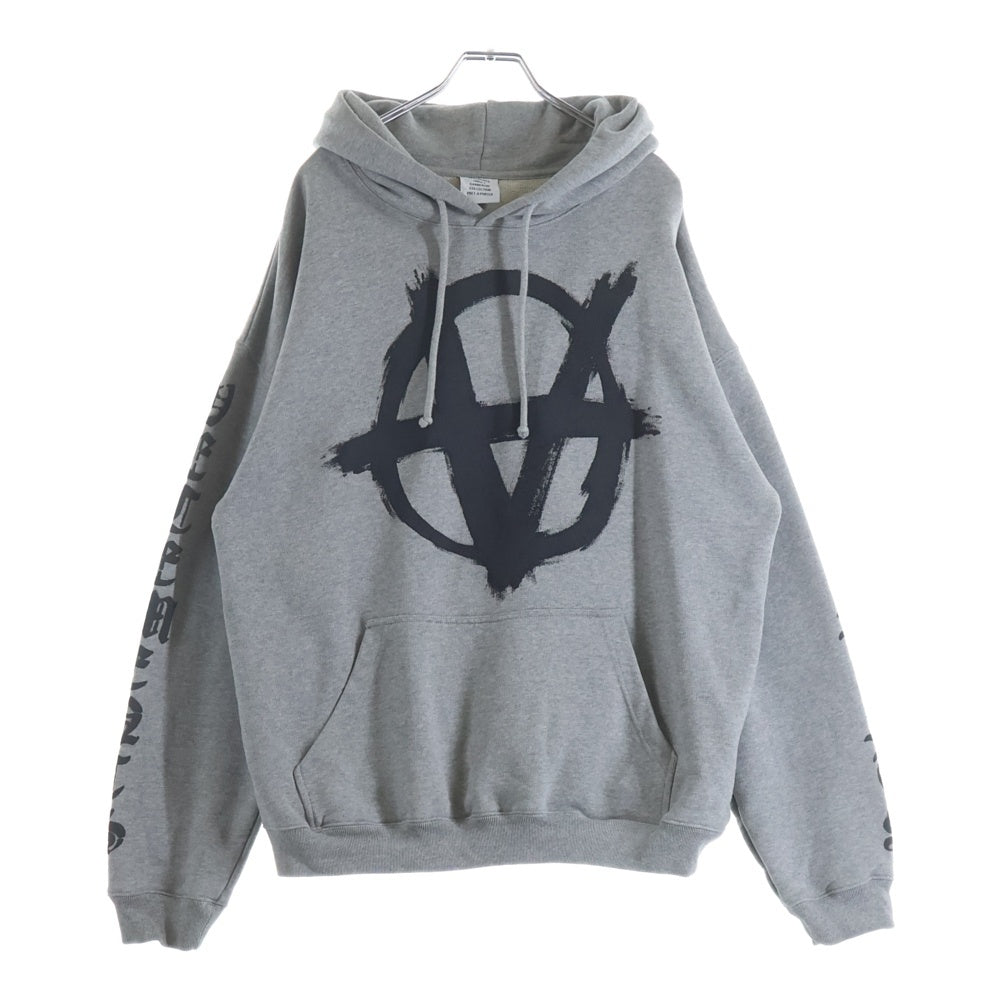 VETEMENTS(ヴェトモン) 21SS アナーキーゴシックプルオーバーパーカー グレー UE51TR650G
