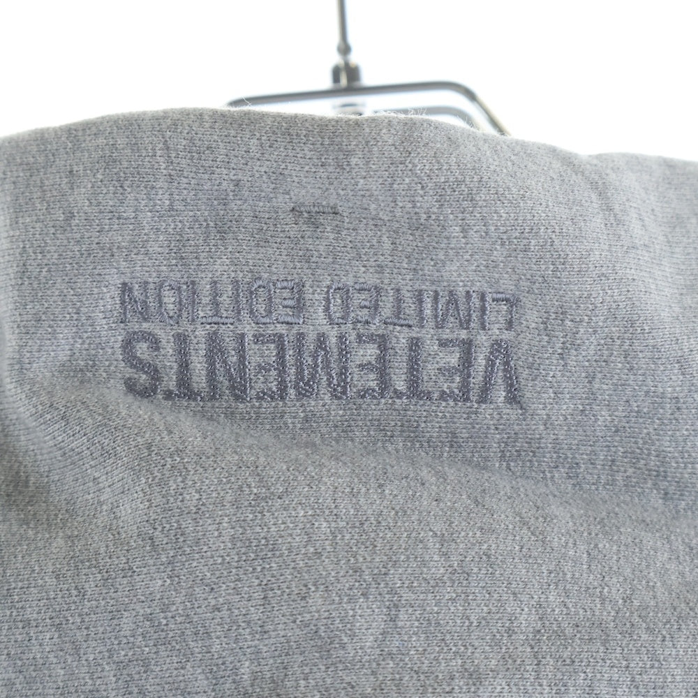 VETEMENTS(ヴェトモン) 21SS アナーキーゴシックプルオーバーパーカー グレー UE51TR650G