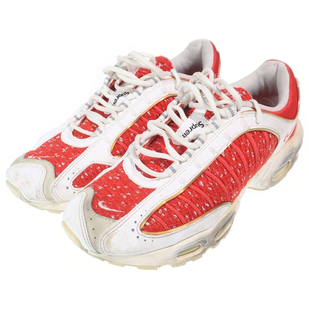 NIKE(ナイキ) 19SS ×SUPREME AIR MAX TAILWIND 4 シュプリーム エアマックス テイルウィンド ローカットスニーカー ホワイト/レッド US9/27cm AT3854-100