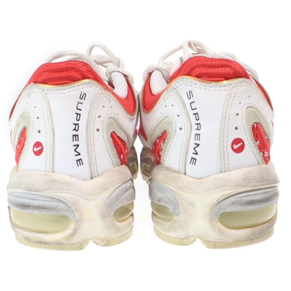 NIKE(ナイキ) 19SS ×SUPREME AIR MAX TAILWIND 4 シュプリーム エアマックス テイルウィンド ローカットスニーカー ホワイト/レッド US9/27cm AT3854-100