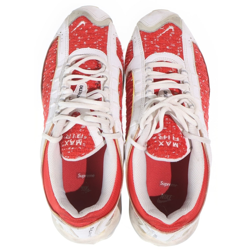 NIKE(ナイキ) 19SS ×SUPREME AIR MAX TAILWIND 4 シュプリーム エアマックス テイルウィンド ローカットスニーカー ホワイト/レッド US9/27cm AT3854-100