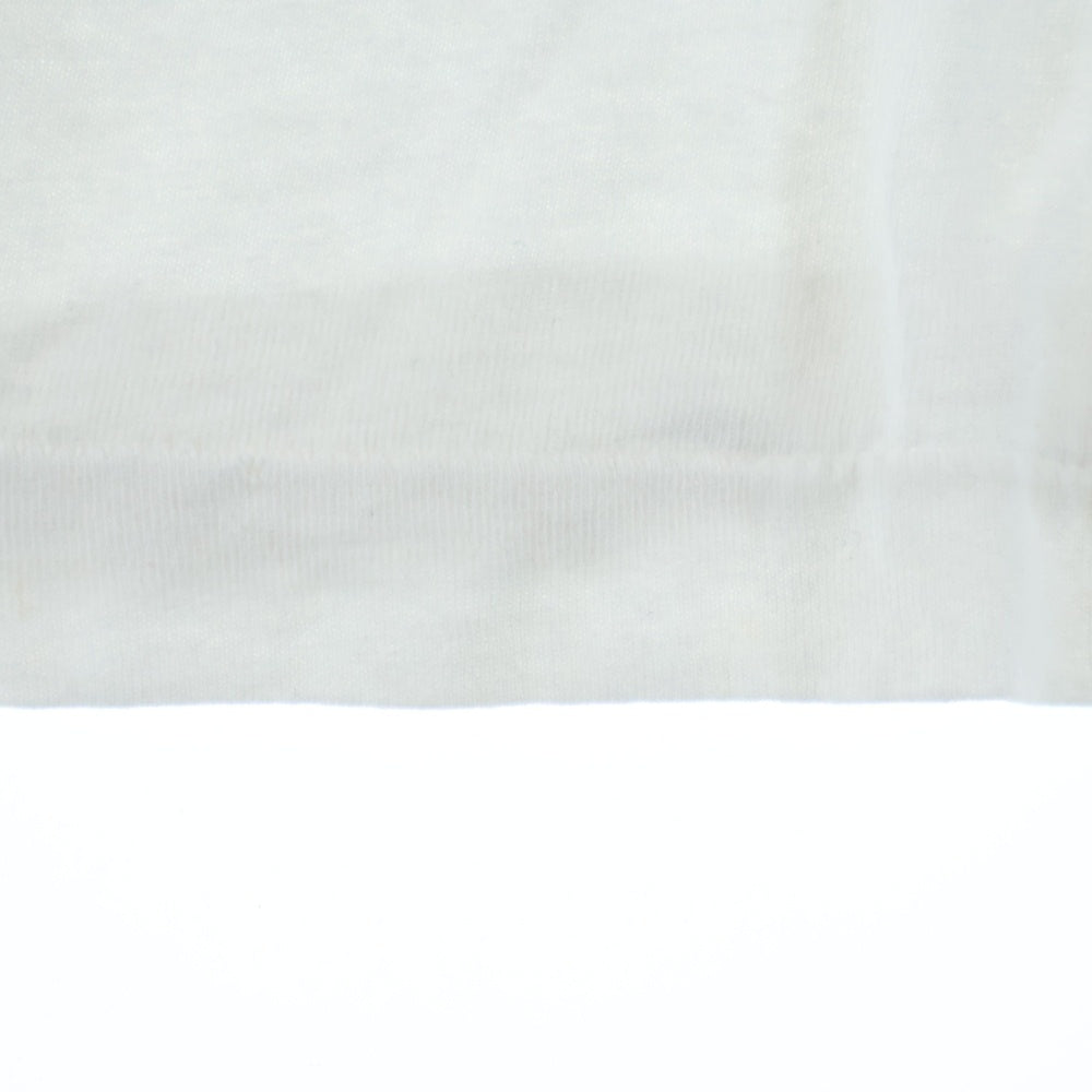 VINTAGE(ヴィンテージ) 90s NEWPORT PLEASURE オレンジ USA製 裾袖シングル クルーネックTシャツ ホワイト