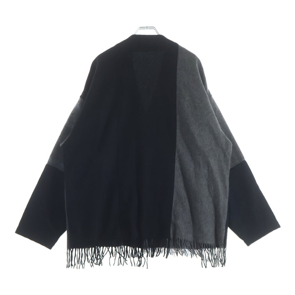 NO BRAND(ノーブランド) NASNGWAM. EDGE CARDIGAN ナスングワム カシミヤマフラー リメイクカーディガン ブラック
