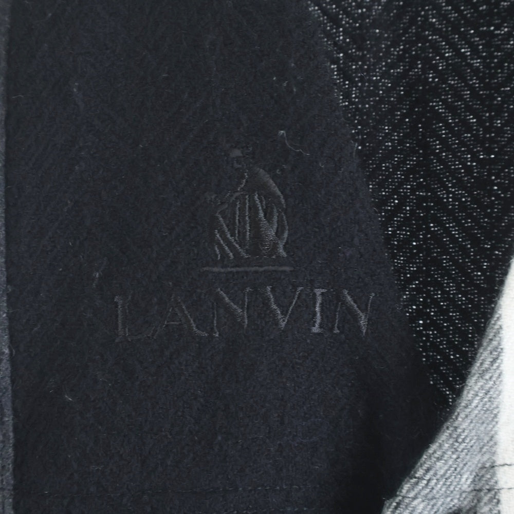 NO BRAND(ノーブランド) NASNGWAM. EDGE CARDIGAN ナスングワム カシミヤマフラー リメイクカーディガン ブラック