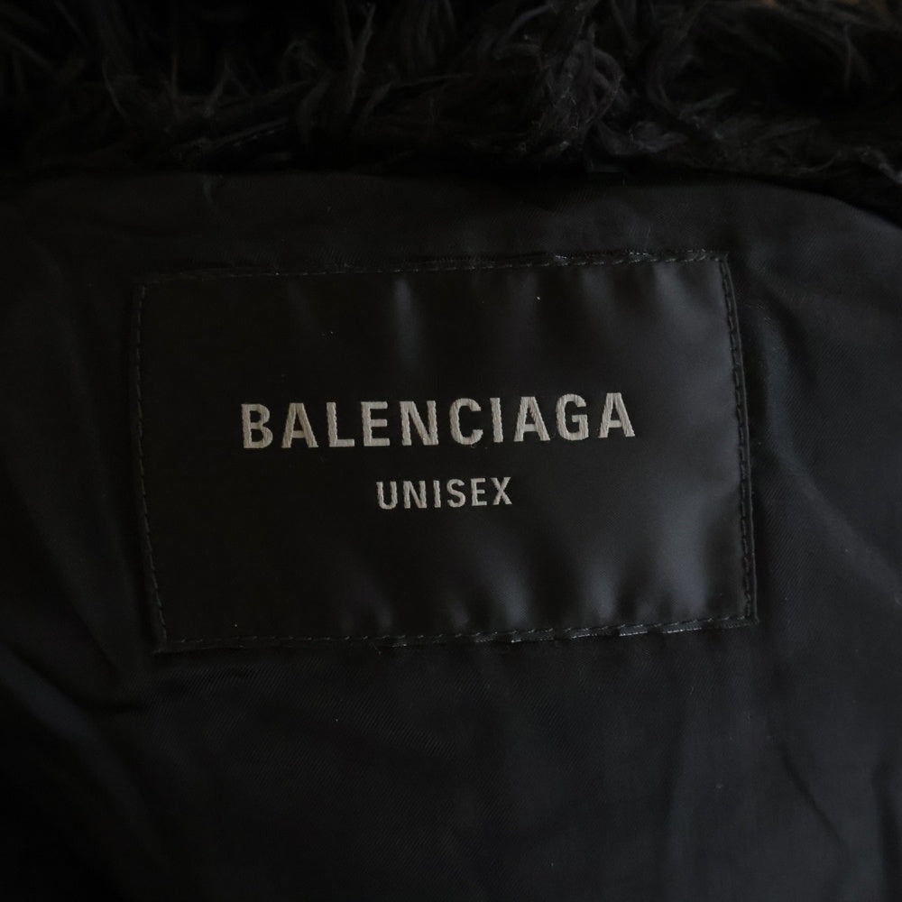 BALENCIAGA(バレンシアガ) 24AW HOODED BOMBER ボンバージャケット フードファー付き ブラック 808813 TRO53
