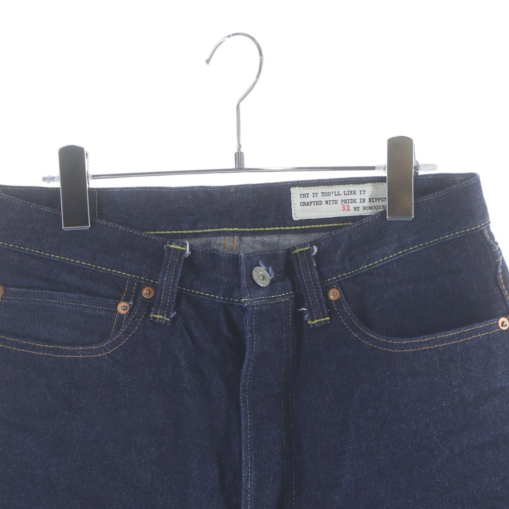 BONCOURA(ボンクラ) SHRINK TO FIT JEANS 日本製 ストレートデニムパンツ ネイビー