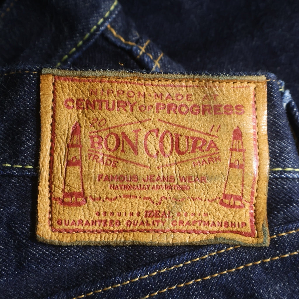 BONCOURA(ボンクラ) SHRINK TO FIT JEANS 日本製 ストレートデニムパンツ ネイビー