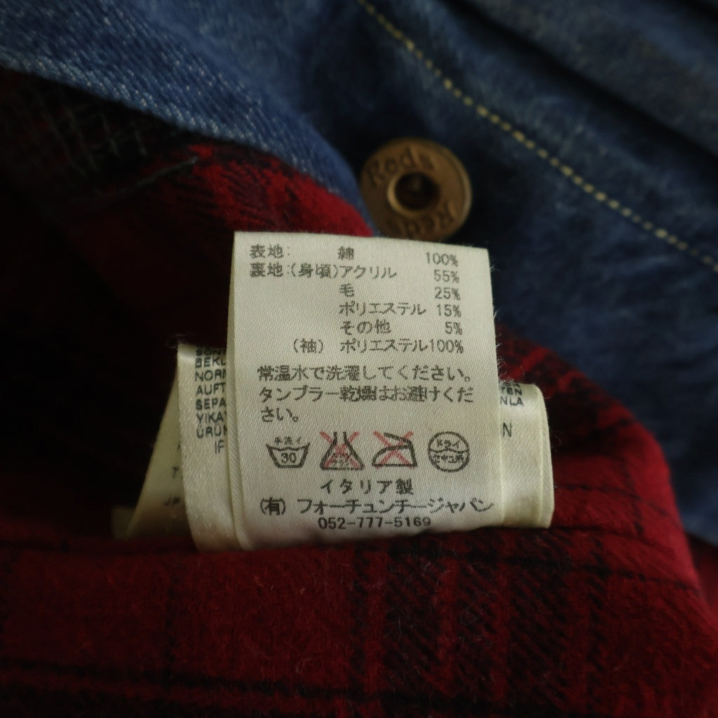 NO BRAND(ノーブランド) REDS 襟コーデュロイ デニムジャケット ブルー