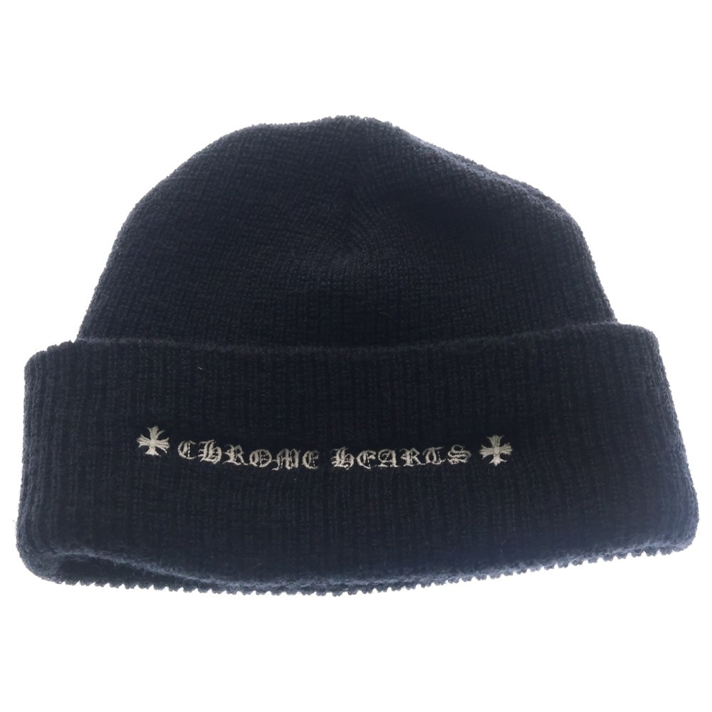 CHROME HEARTS(クロムハーツ) WOOL WATCH CAP CHプラス刺繍ウールビーニー ニットキャップ 帽子 ブラック