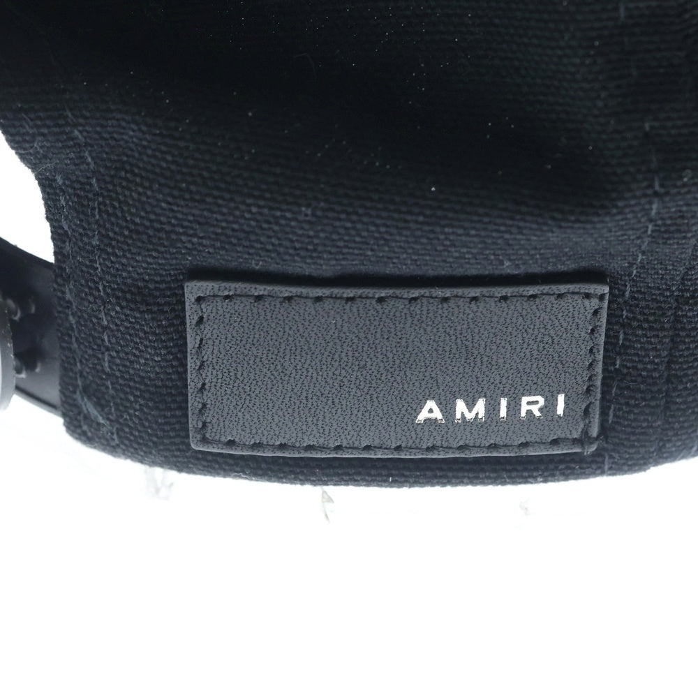 AMIRI(アミリ) MA QUAD CRYSTAL CANVAS HAT クリスタルキャンバスキャップ 帽子 ブラックSRAMHACP1054SMRBC00