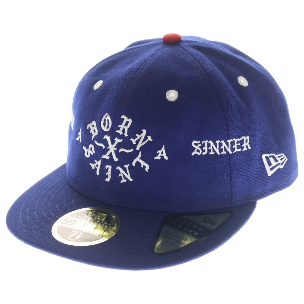 SAINT MICHAEL(セントマイケル) 24SS BORN SAINT BR CAP BLUE ボーン セント フロント刺繍 ベースボール キャップ ブルー SM-YS8-0000-C14