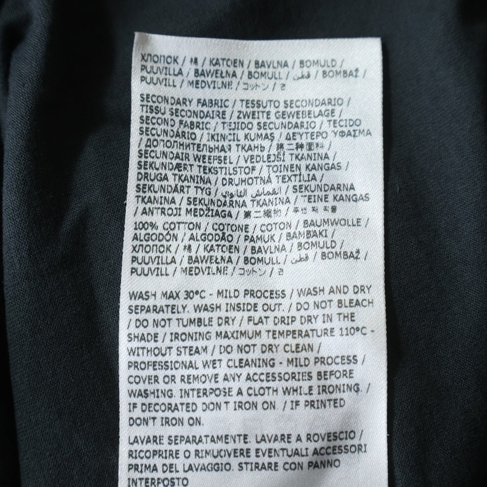 Maison Margiela(メゾンマルジェラ) フロントロゴ刺繍半袖Tシャツ 半袖カットソー S30GC0701 S22816 ブラック